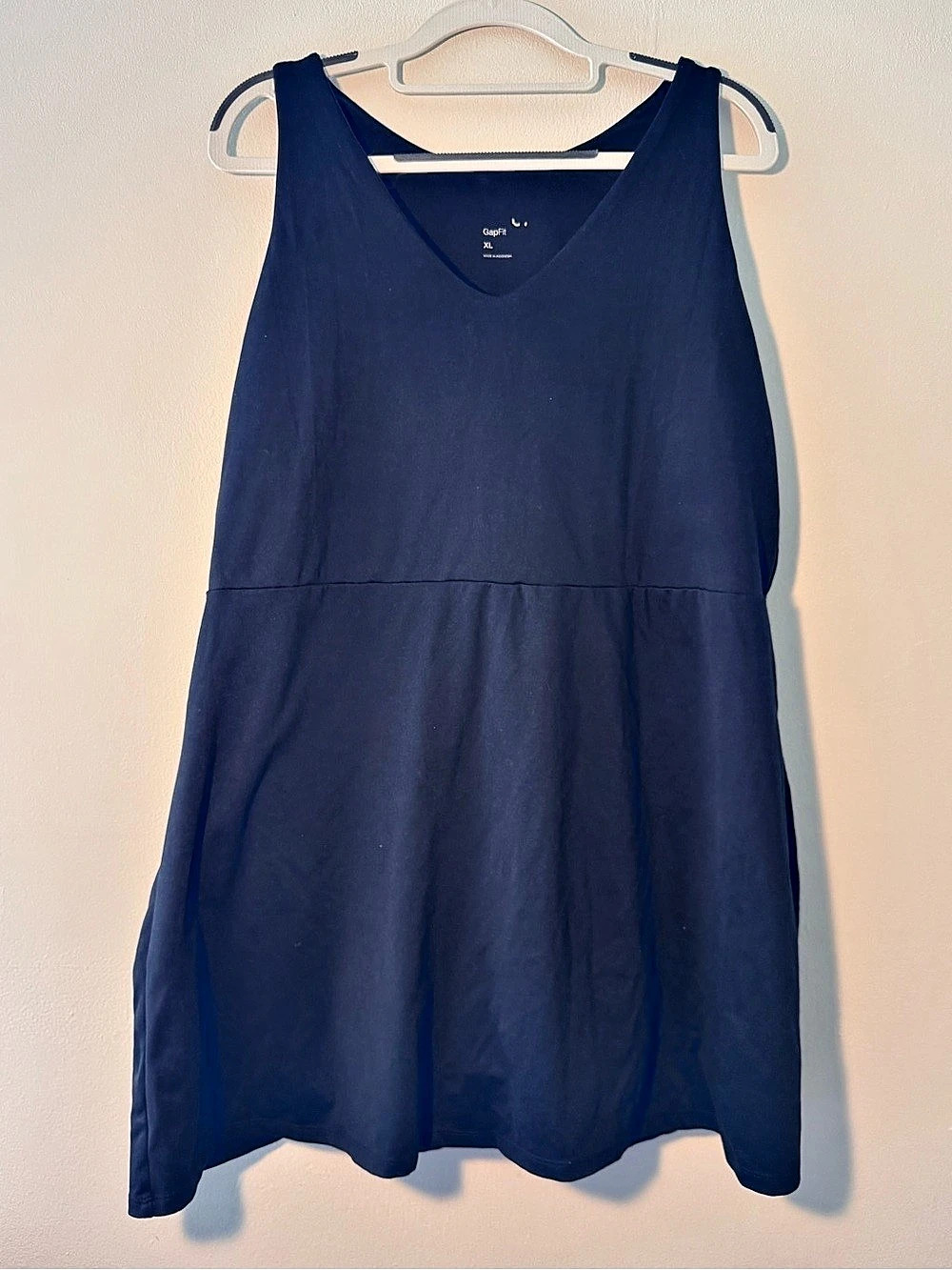 (x2) Gap Fit Mini Athletic Dresses/Shorts under- XL Black and Light Blue